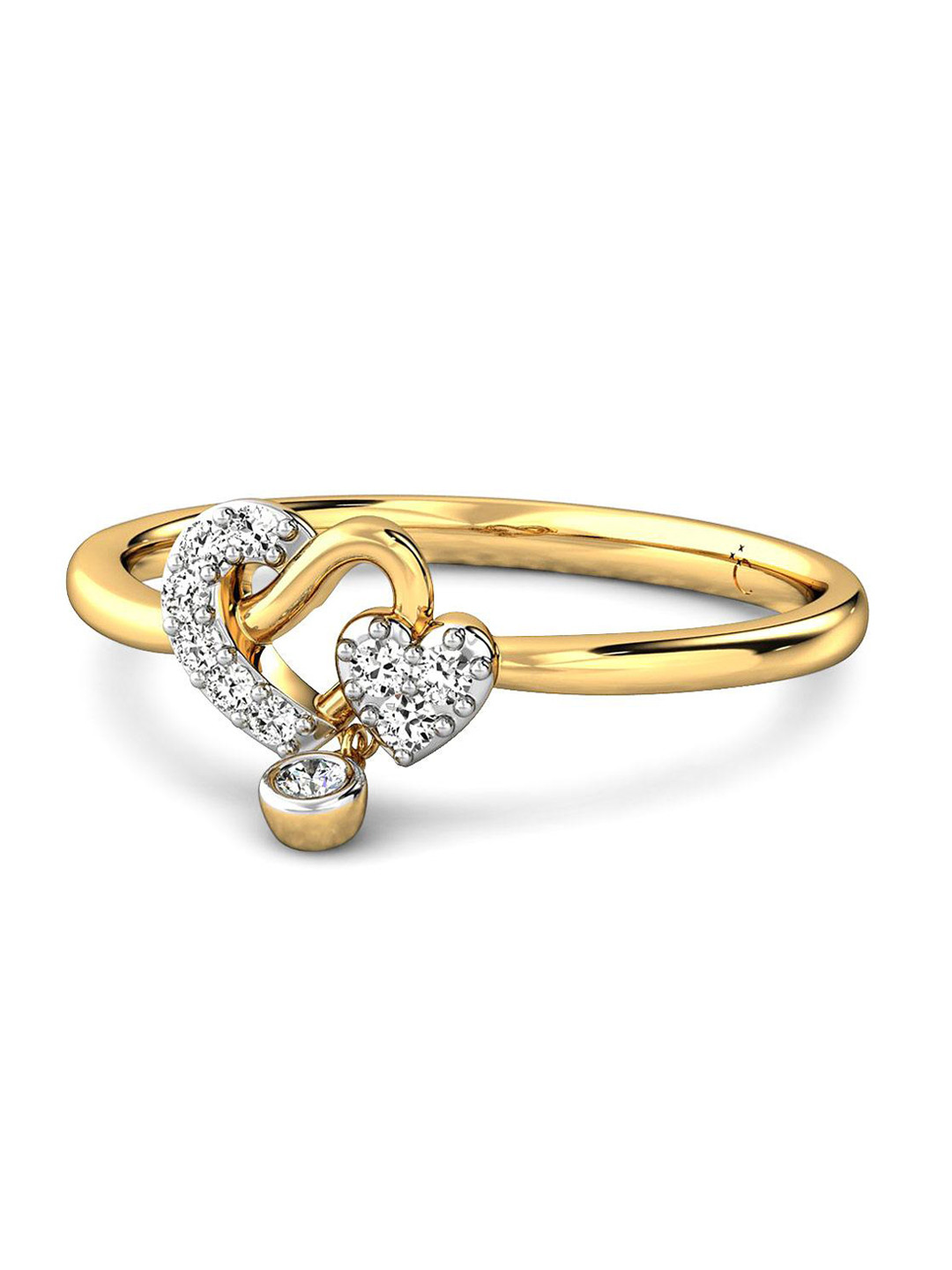 

CANDERE A KALYAN JEWELLERS COMPANY 14KT Gold Diamond Finger Ring-1.76 g, Yellow