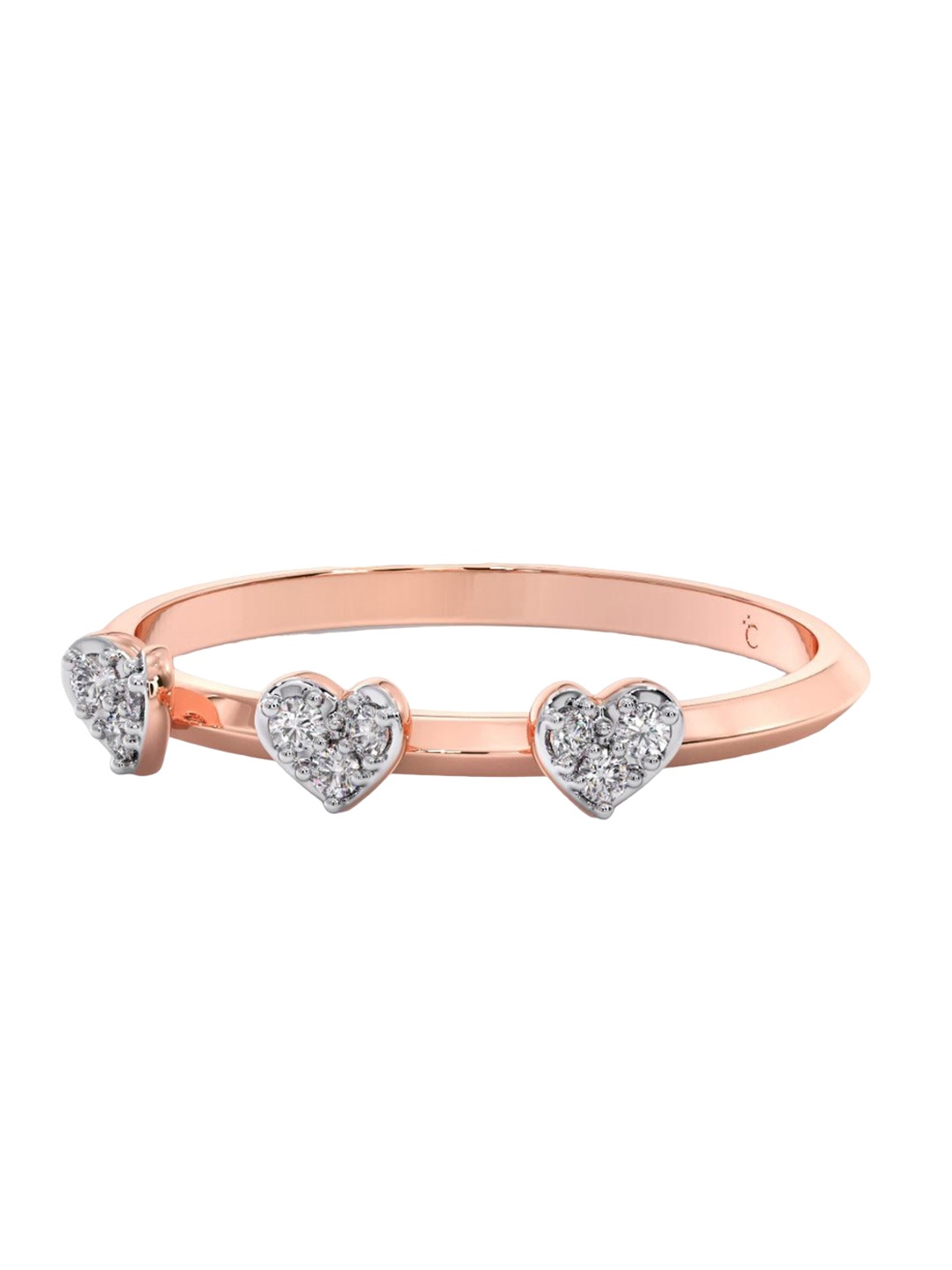 

CANDERE A KALYAN JEWELLERS COMPANY 14KT Rose-Gold Diamond Finger Ring- 1.4 gm