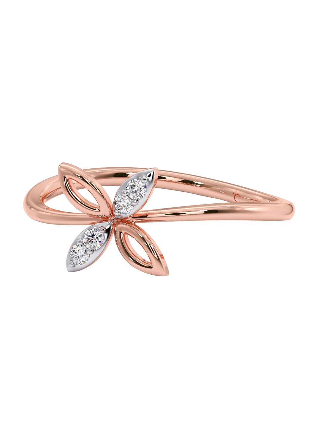 

CANDERE A KALYAN JEWELLERS COMPANY 18KT Rose Gold Diamond Finger Ring- 1.66 gm