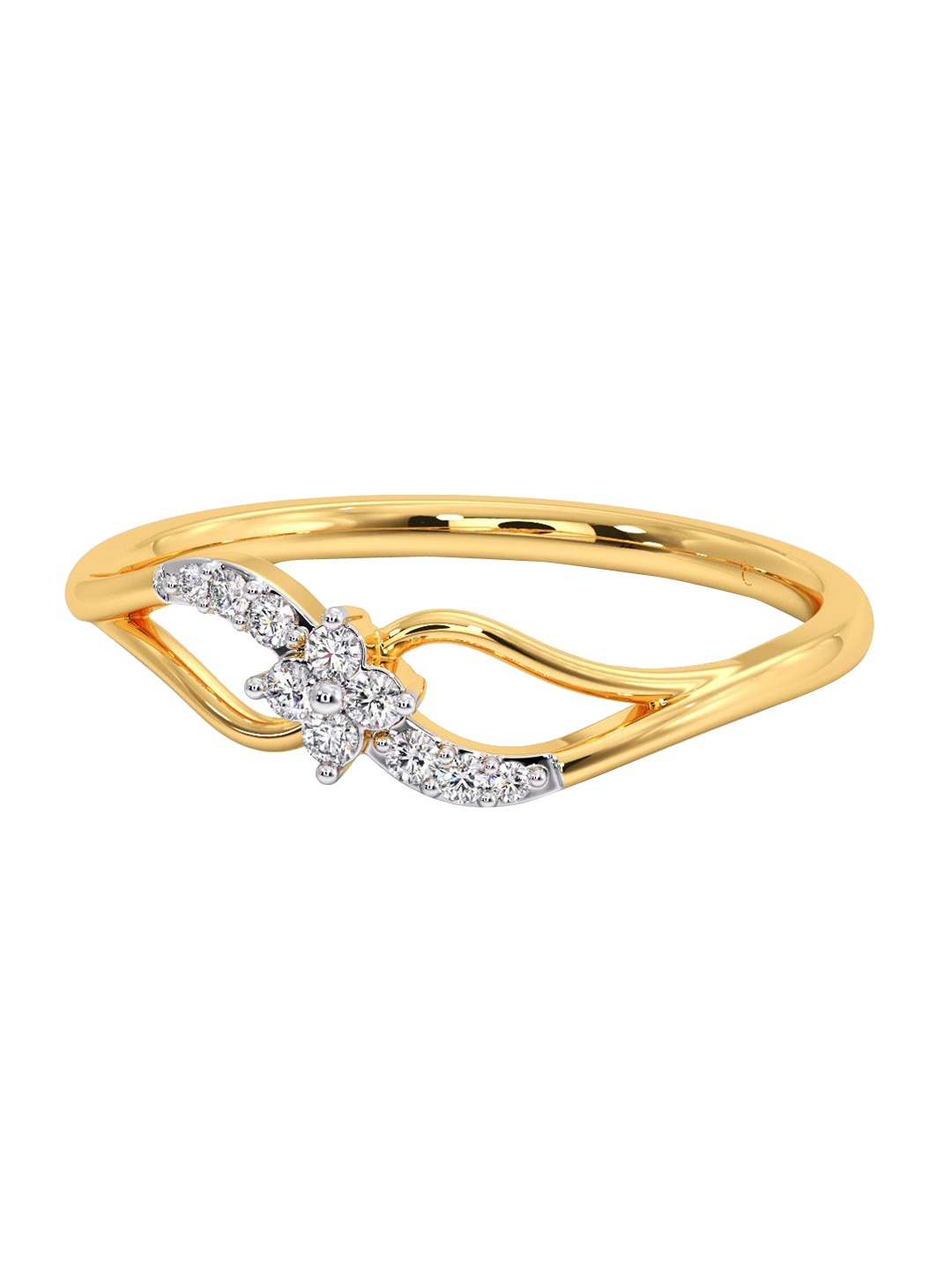 

CANDERE A KALYAN JEWELLERS COMPANY 18KT BIS Hallmark Gold Diamond Ring, Yellow