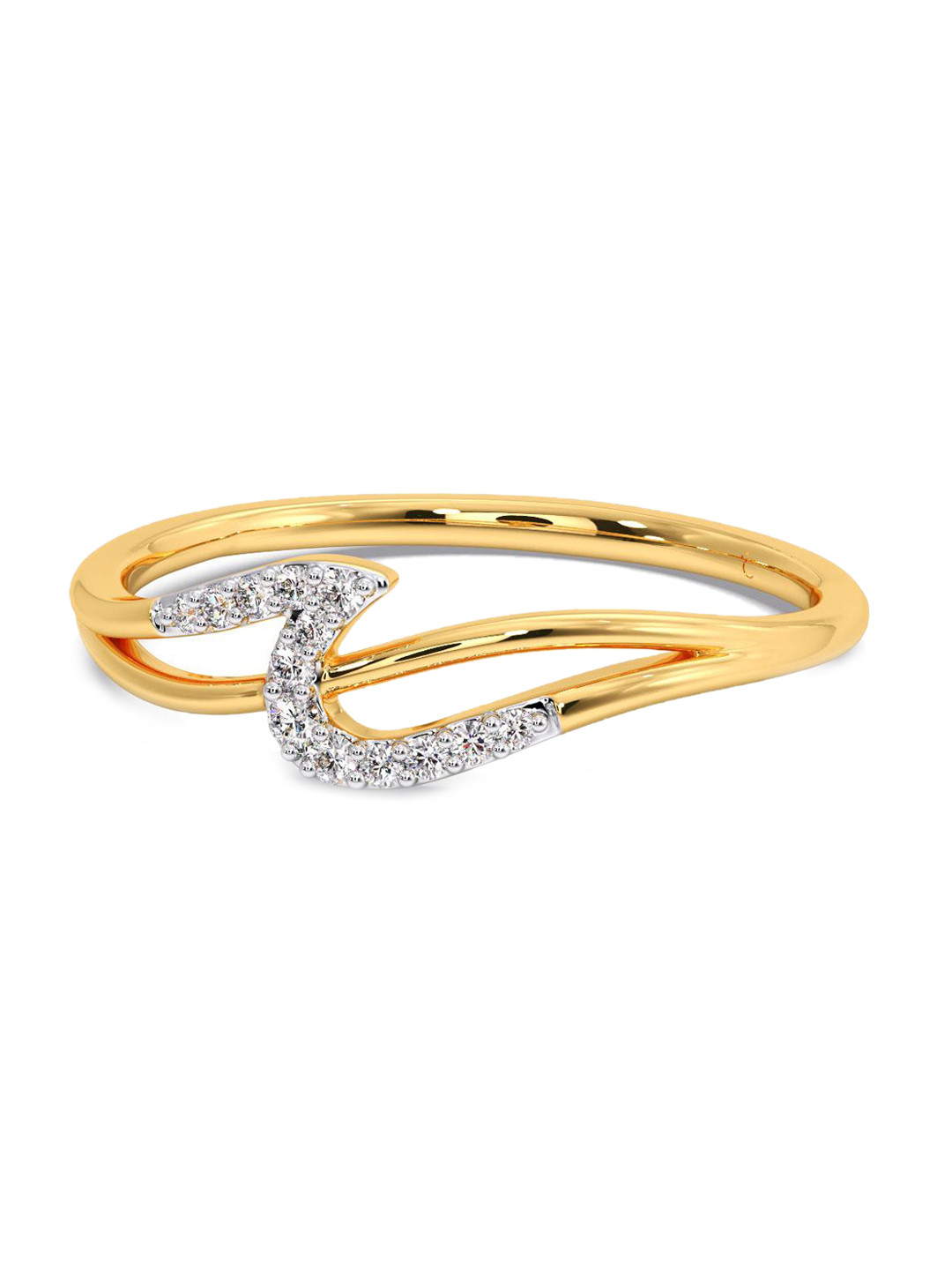 

CANDERE A KALYAN JEWELLERS COMPANY 18KT Gold Diamond Finger Ring 1.1 g, Yellow
