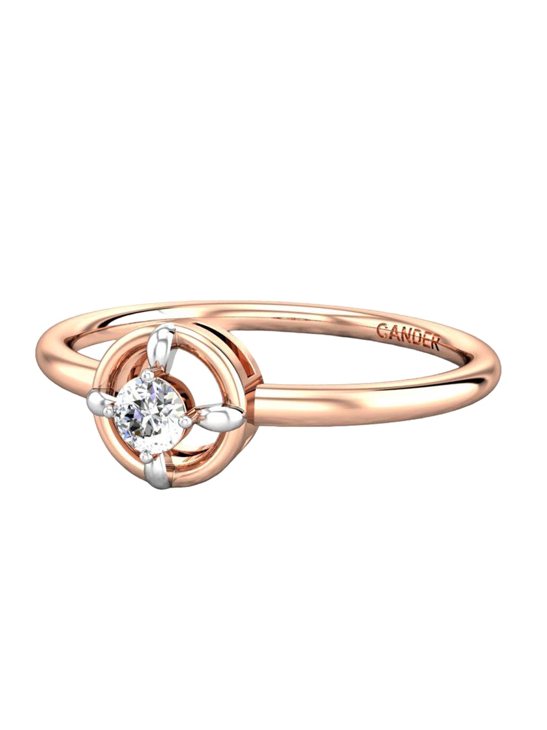 

CANDERE A KALYAN JEWELLERS COMPANY 14KT Rose-Gold Diamond Finger Ring