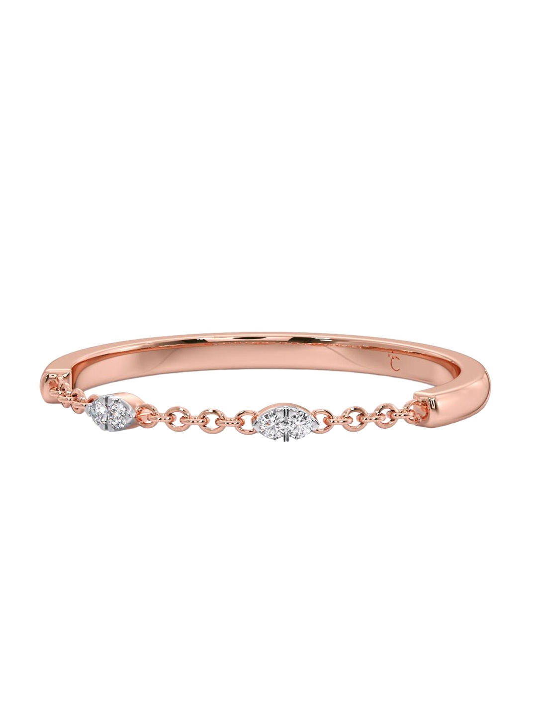 

CANDERE A KALYAN JEWELLERS COMPANY 18KT Rose-Gold Diamond Finger Ring- 0.91 g