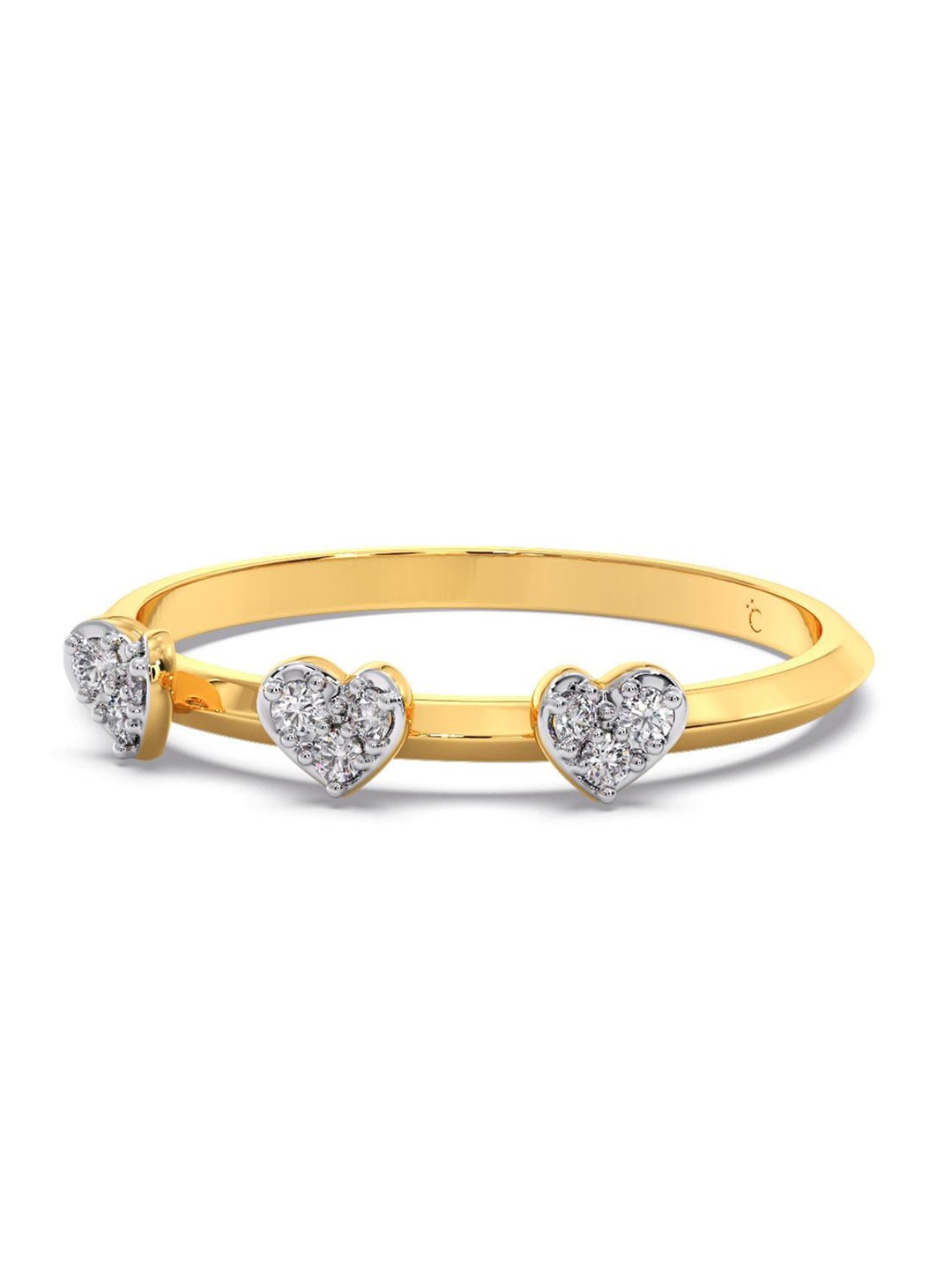 

CANDERE A KALYAN JEWELLERS COMPANY Diamond-Studded 18KT Gold Ring 1.72 g