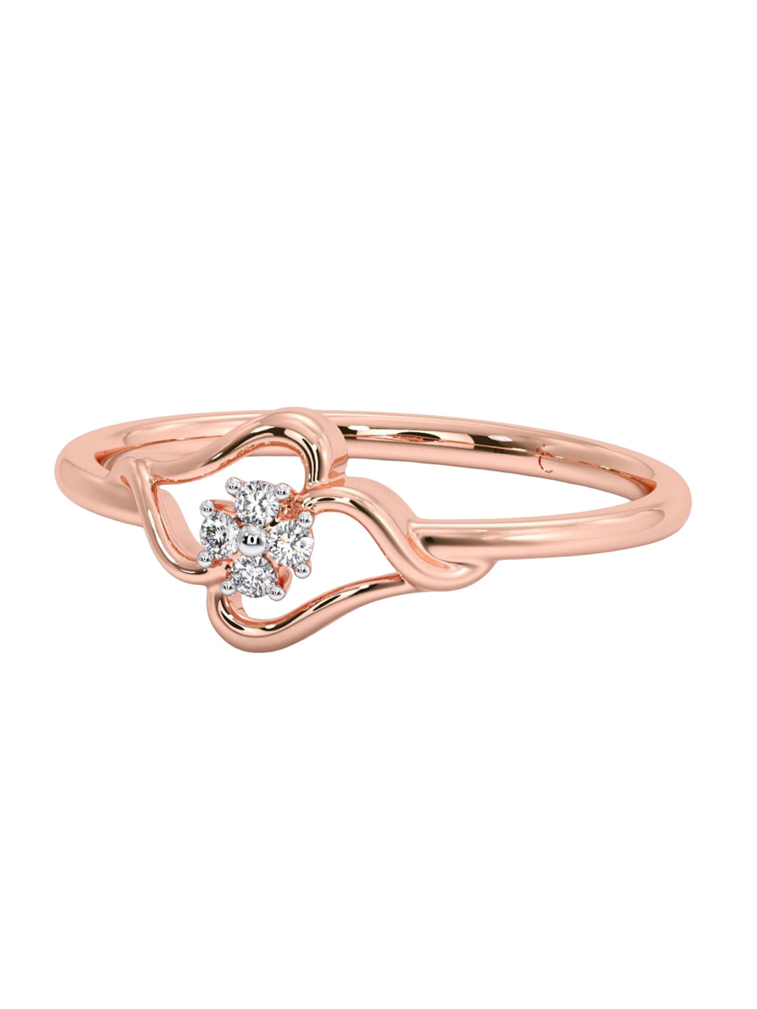 

CANDERE A KALYAN JEWELLERS COMPANY 14KT Rose Gold Diamond Finger Ring