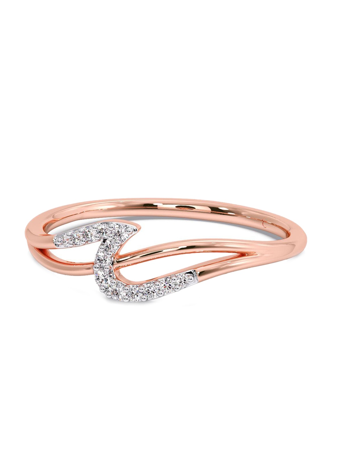 

CANDERE A KALYAN JEWELLERS COMPANY 18KT Rose Gold Diamond Finger Ring