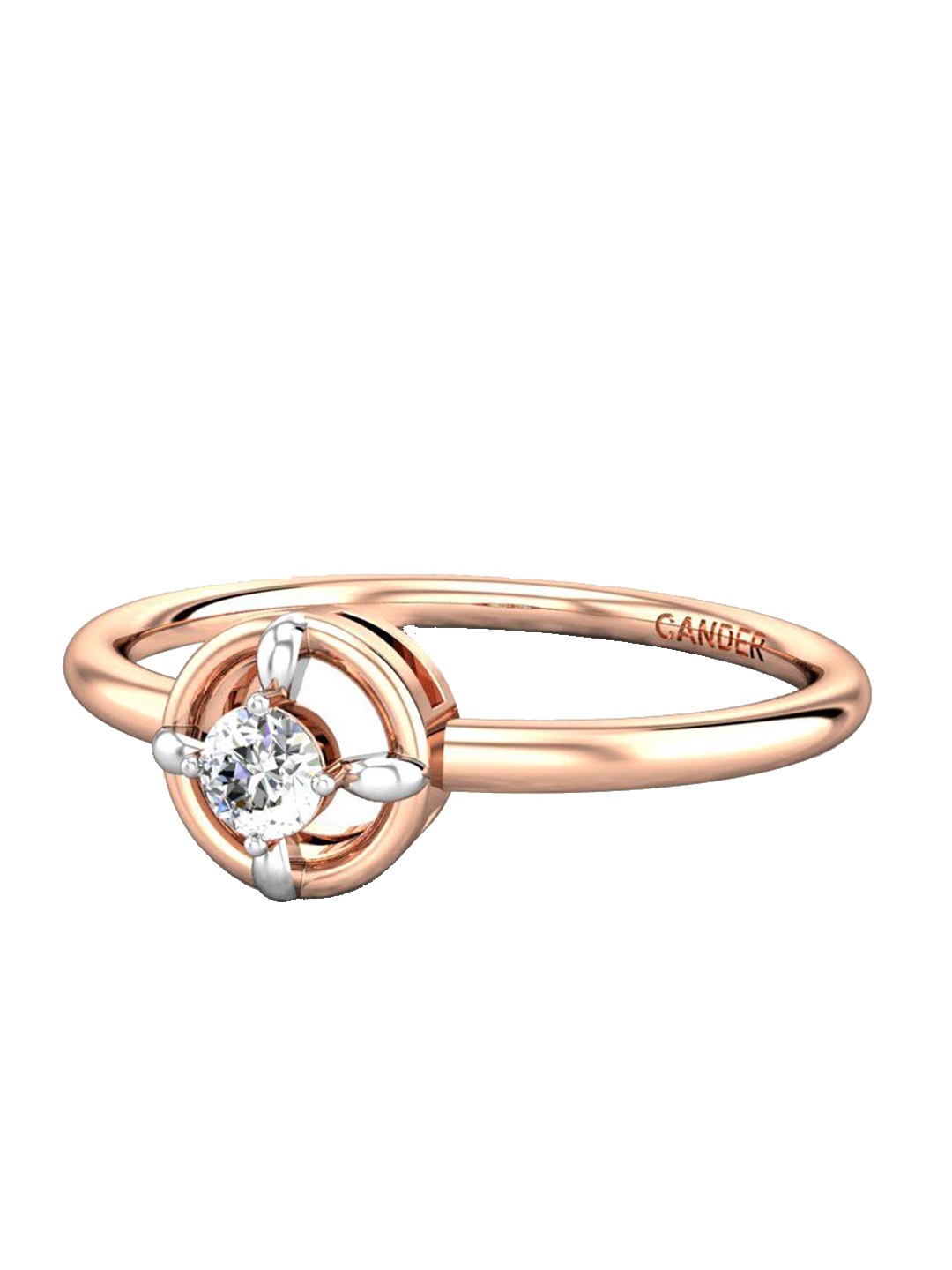 

CANDERE A KALYAN JEWELLERS COMPANY 14KT Rose Gold Diamond Finger Ring