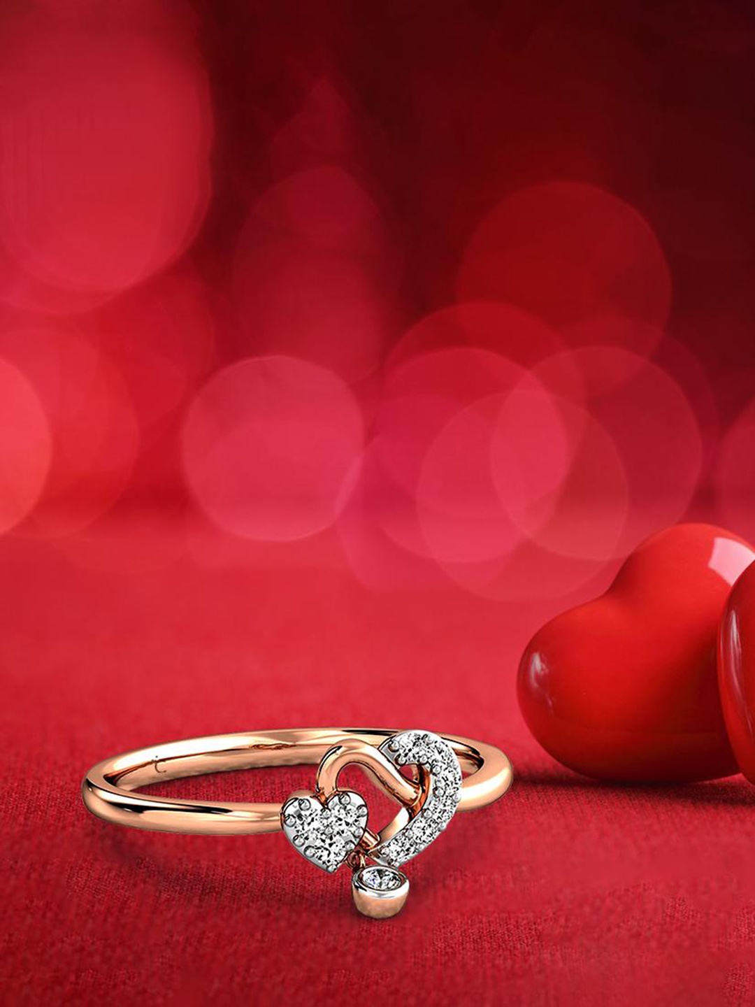 

CANDERE A KALYAN JEWELLERS COMPANY Diamond-Studded 14KT Rose Gold Ring - 1.56 g