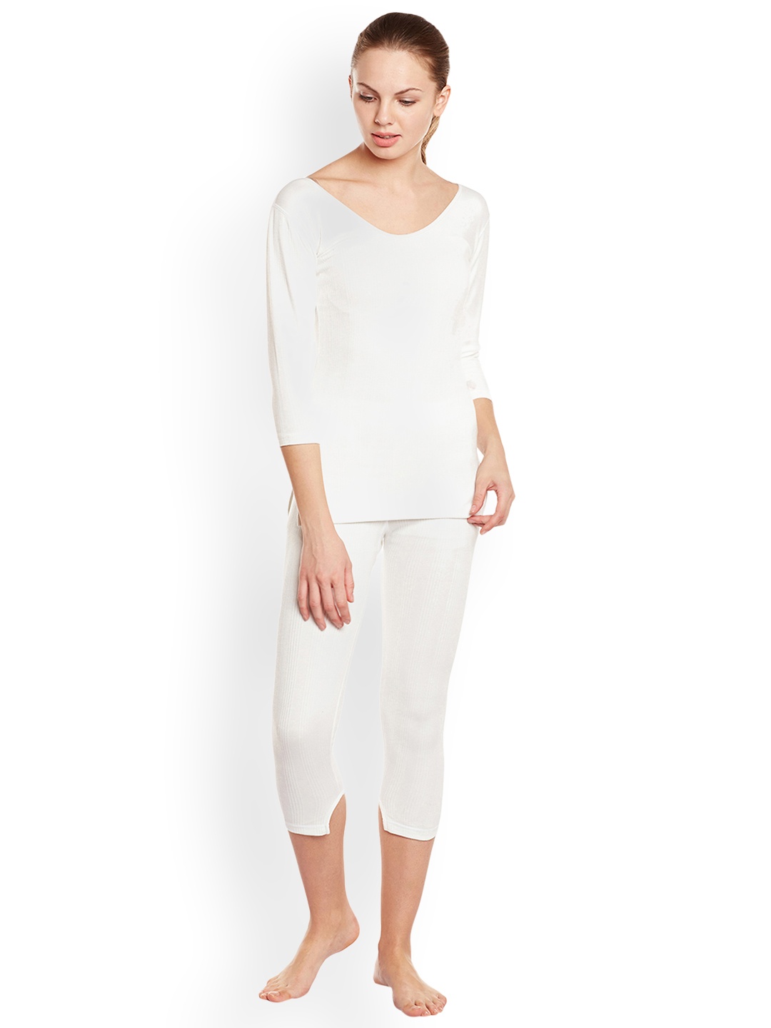 

VIMAL Women White Thermal Set