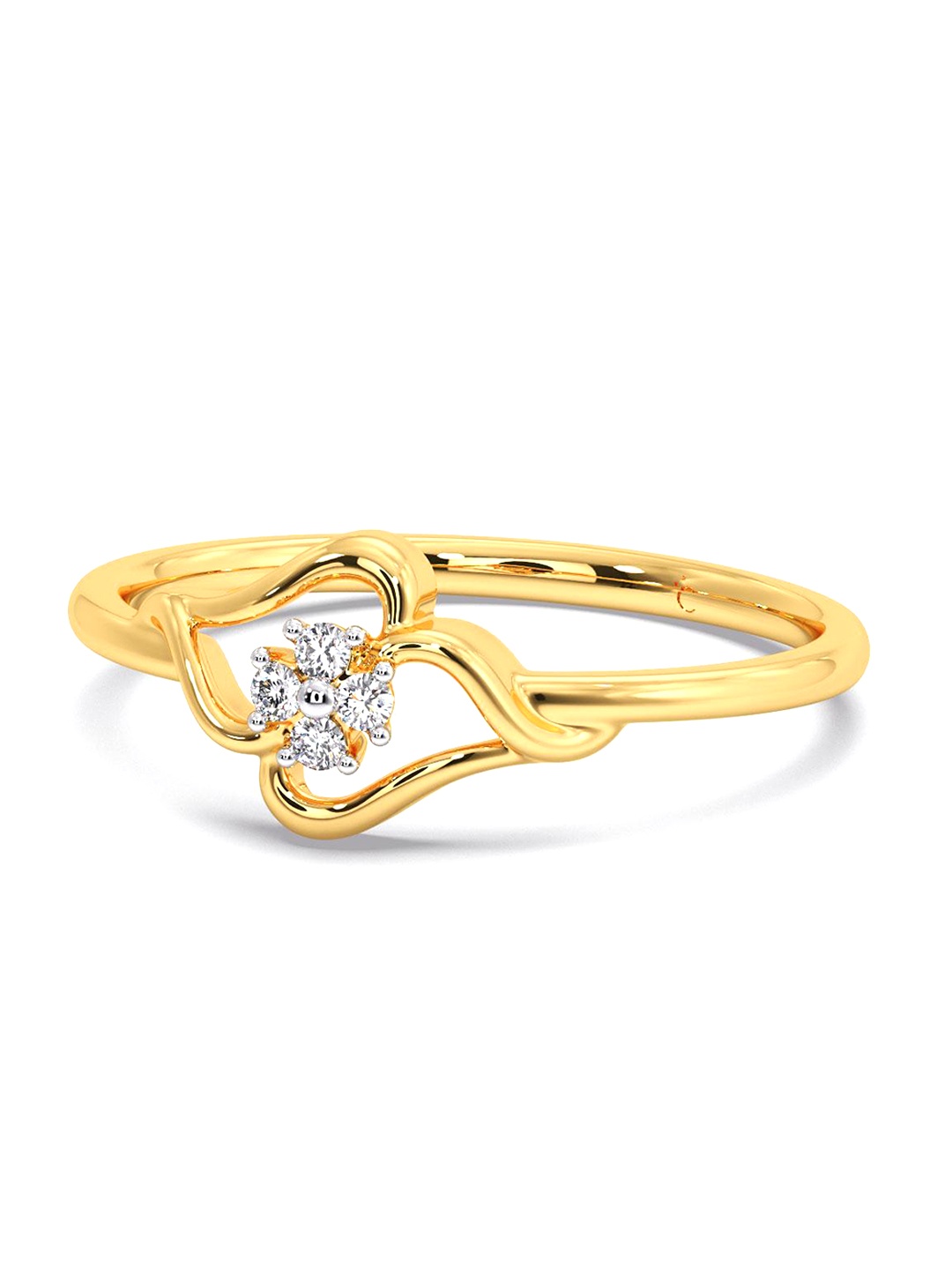 

CANDERE A KALYAN JEWELLERS COMPANY Diamond-Studded 14KT Gold Ring - 1.17 g