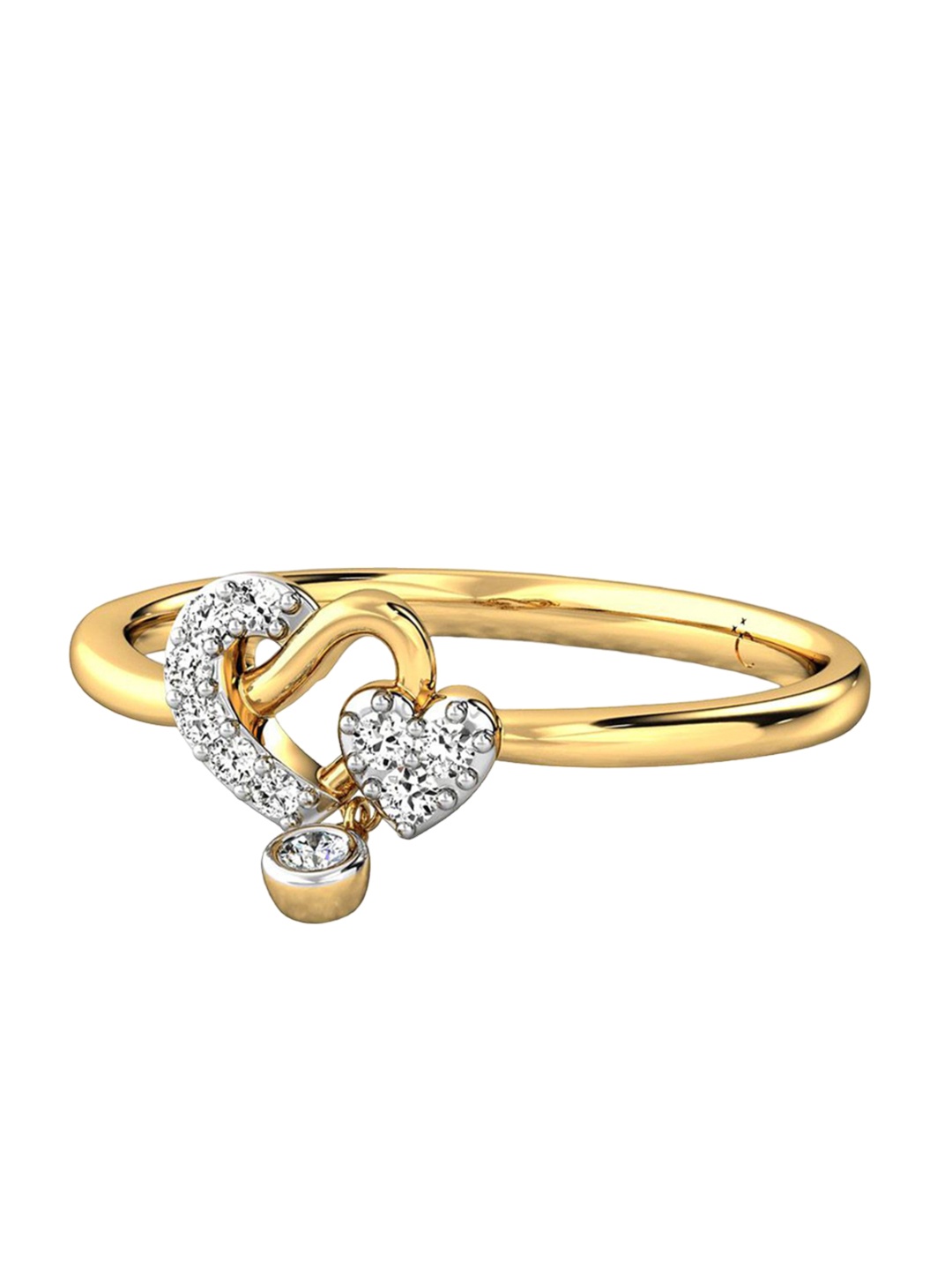 

CANDERE A KALYAN JEWELLERS COMPANY Diamond-Studded 18KT Gold Ring-1.59gm