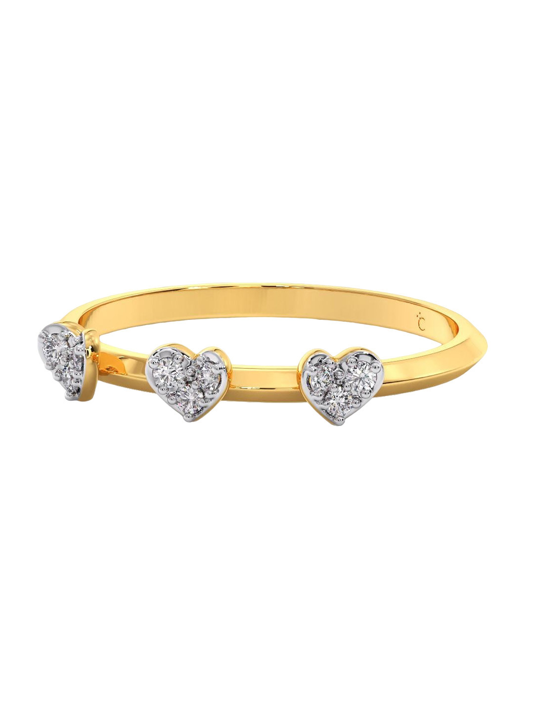 

CANDERE A KALYAN JEWELLERS COMPANY Diamond-Studded 14KT Gold Ring