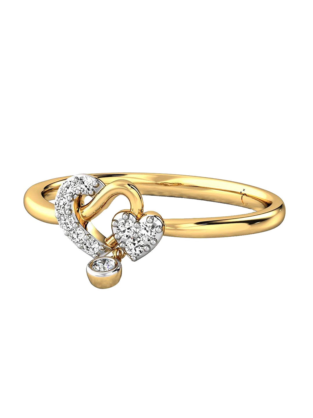 

CANDERE A KALYAN JEWELLERS COMPANY 14KT Gold Diamond Finger Ring- 1.37 g, Yellow