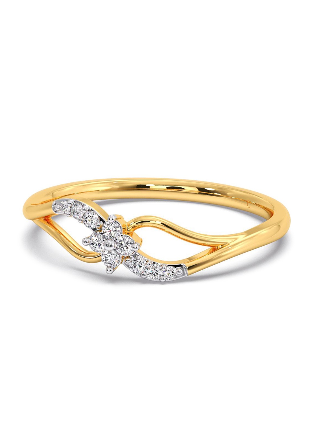 

CANDERE A KALYAN JEWELLERS COMPANY 18KT Gold Diamond Finger Ring-1.6 g, Yellow