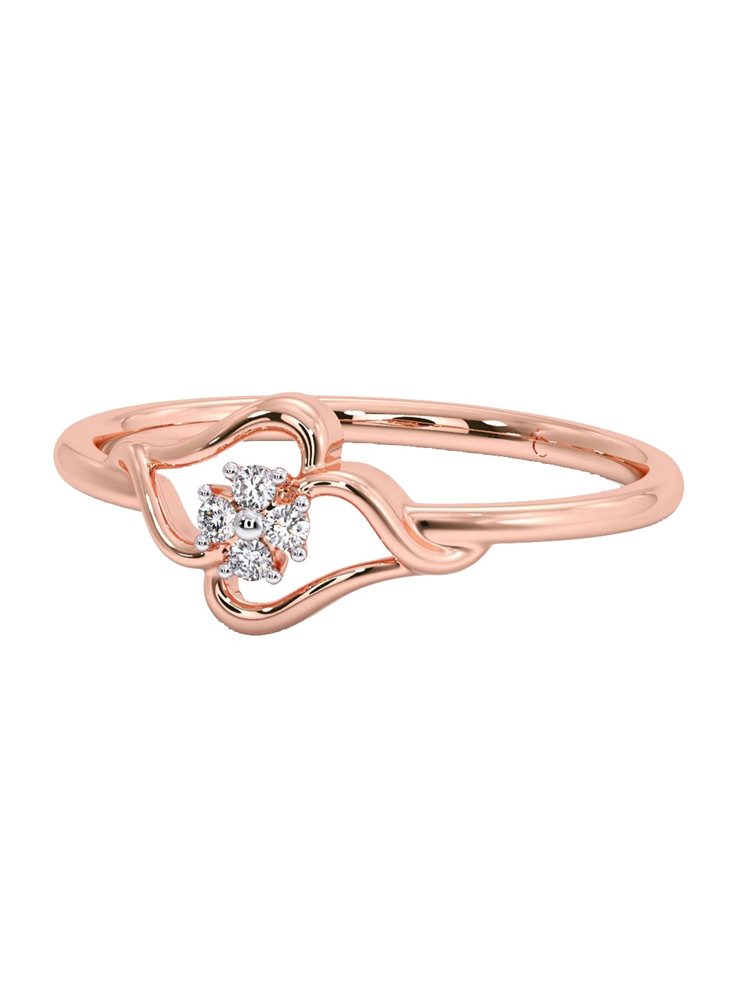 

CANDERE A KALYAN JEWELLERS COMPANY 18KT Rose Gold Diamond Finger Ring- 1.33 g