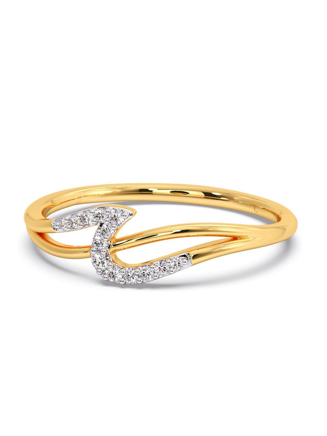 

CANDERE A KALYAN JEWELLERS COMPANY Diamond-Studded 18KT Gold Ring - 1.17 g