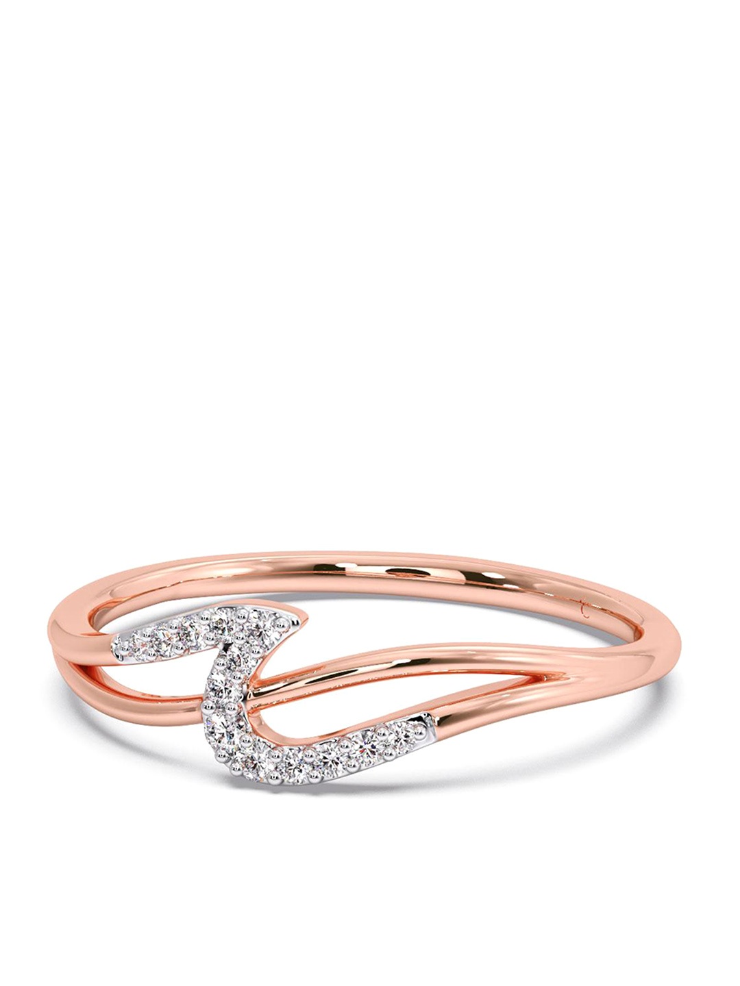 

CANDERE A KALYAN JEWELLERS COMPANY 18KT Rose Gold Diamond Finger Ring- 1.05 g