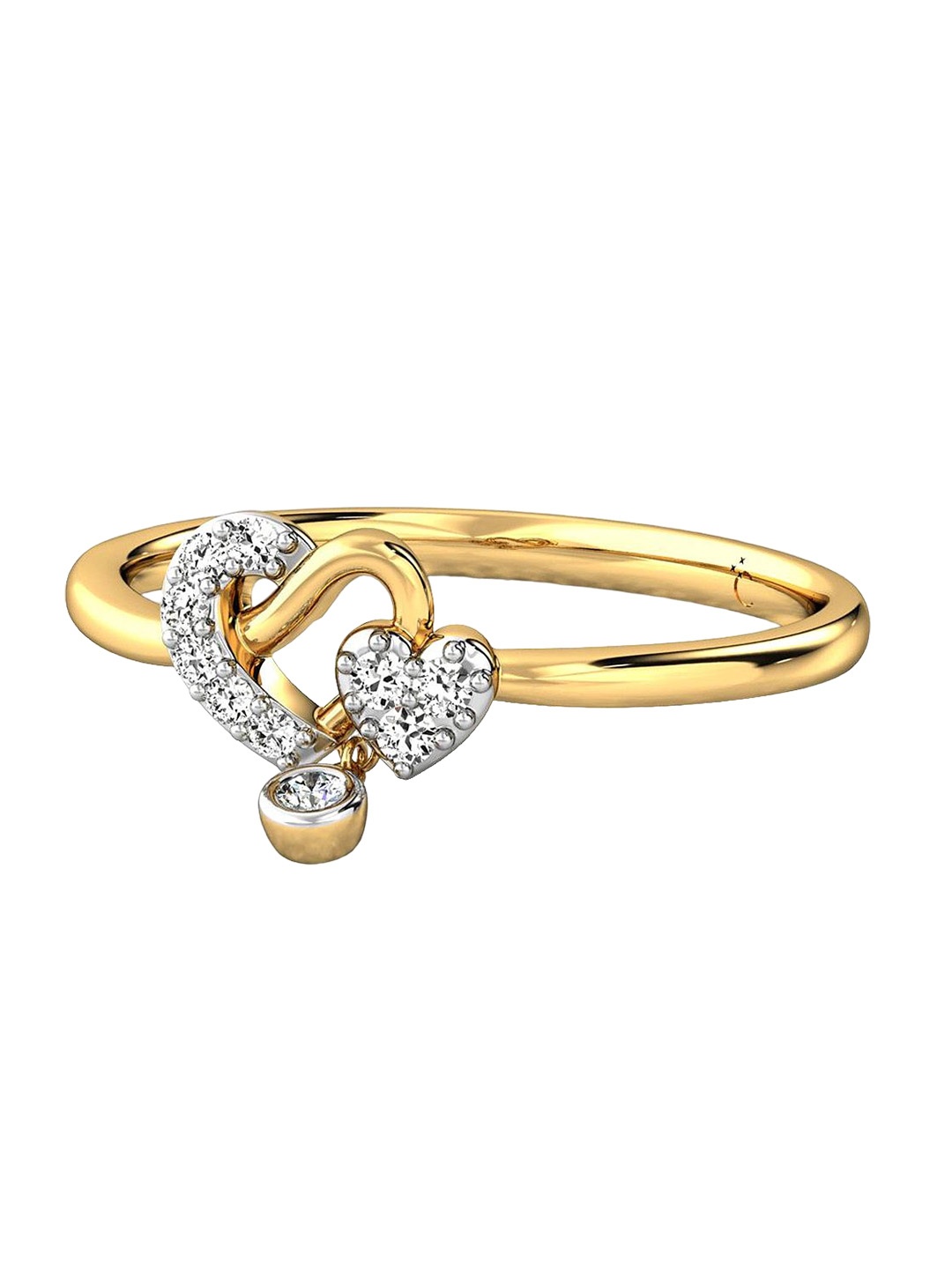 

CANDERE A KALYAN JEWELLERS COMPANY Diamond-Studded 18KT Gold Ring- 1.81 gm