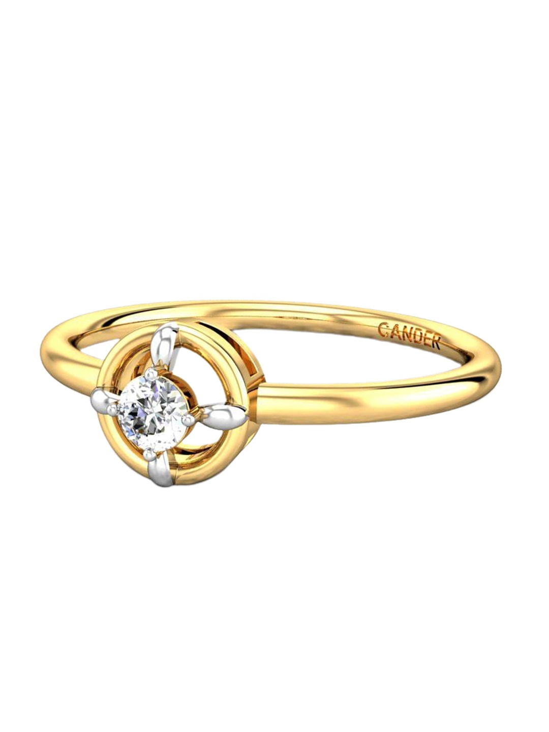 

CANDERE A KALYAN JEWELLERS COMPANY 14KT Gold Diamond Finger Ring - 1.1 g, Yellow