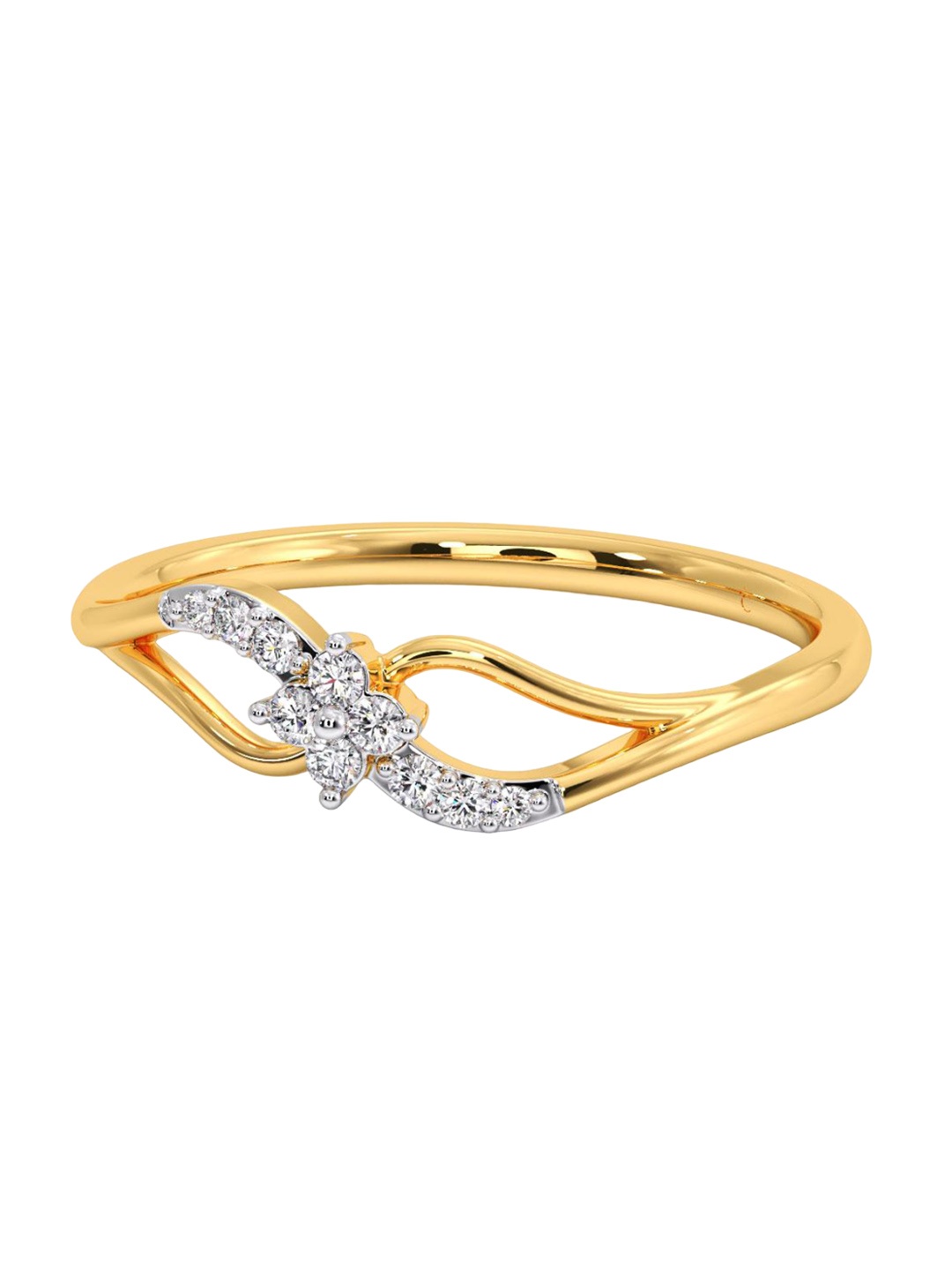 

CANDERE A KALYAN JEWELLERS COMPANY 14KT Gold Diamond Finger Ring- 1.28 gm, Yellow