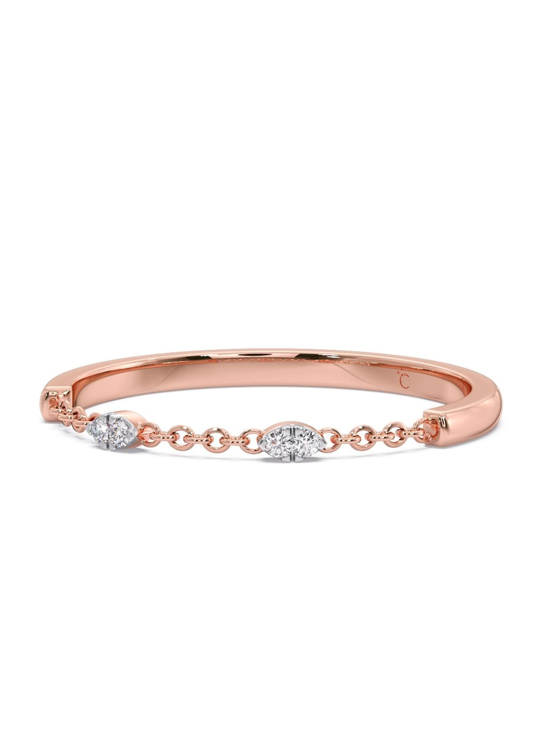 

CANDERE A KALYAN JEWELLERS COMPANY 18KT Rose Gold Diamond Finger Ring