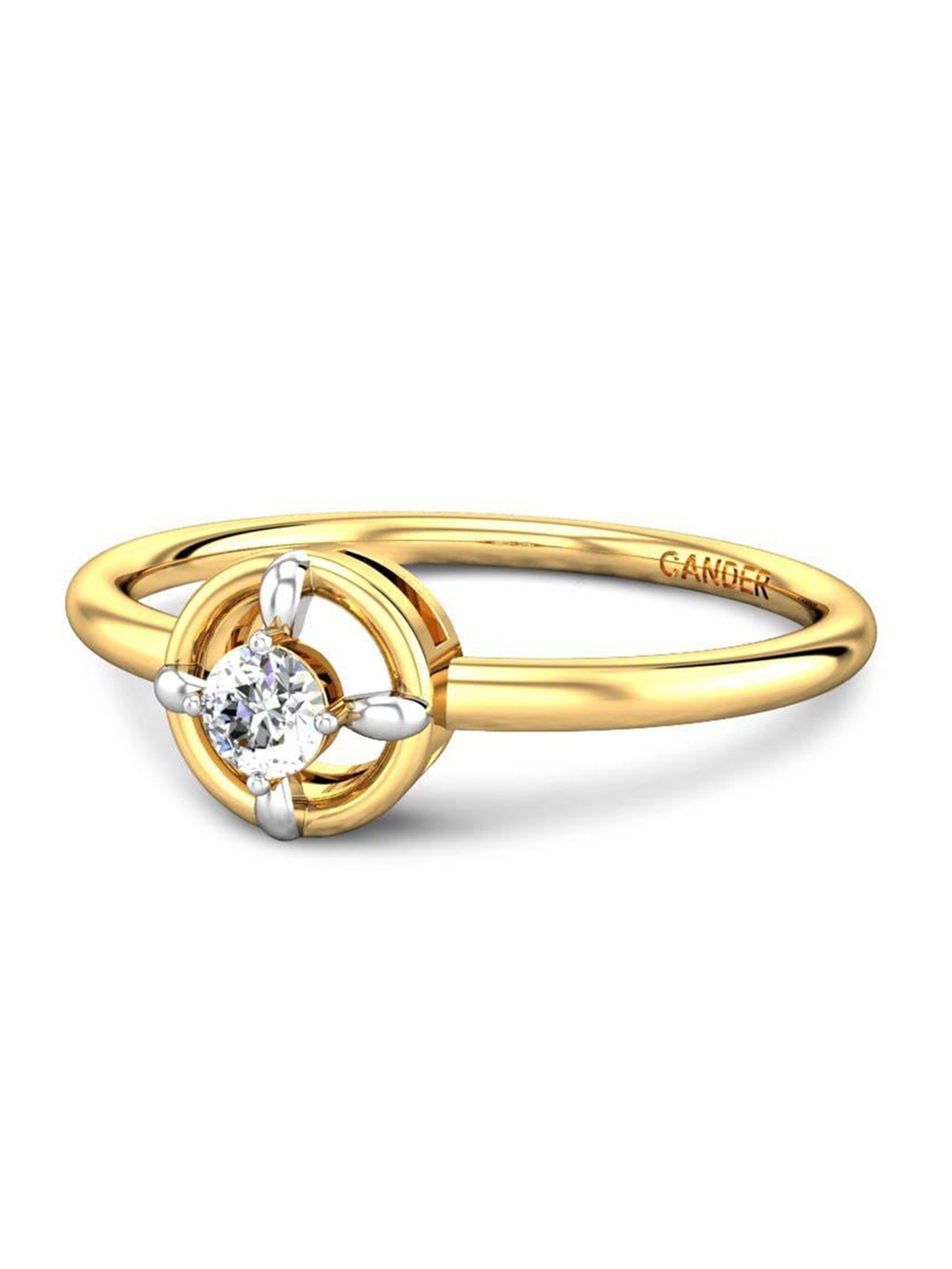 

CANDERE A KALYAN JEWELLERS COMPANY 14KT Gold Diamond Finger Ring- 1.13gm, Yellow