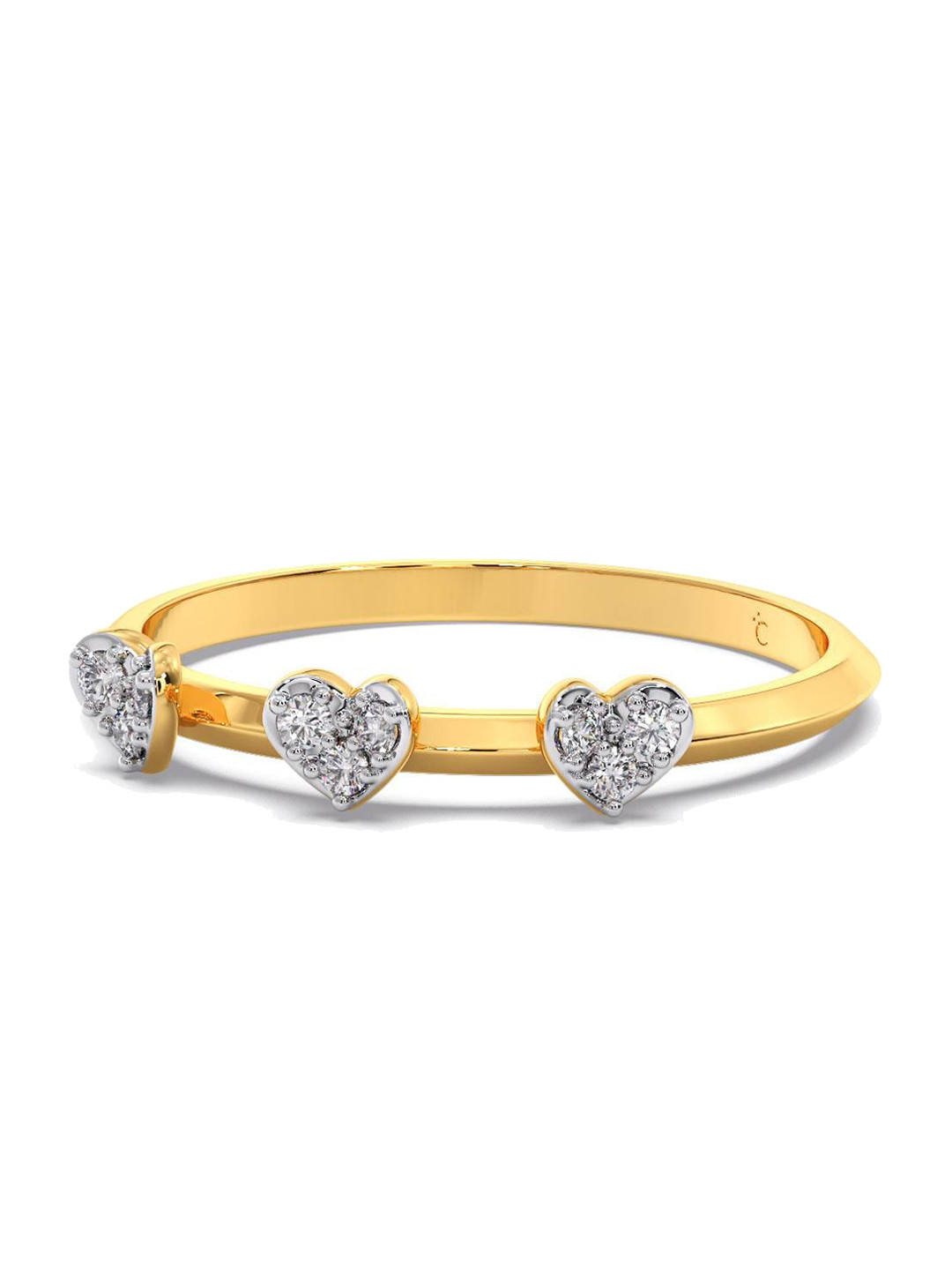 

CANDERE A KALYAN JEWELLERS COMPANY 14KT Gold Diamond Finger Ring 1.26 g, Yellow