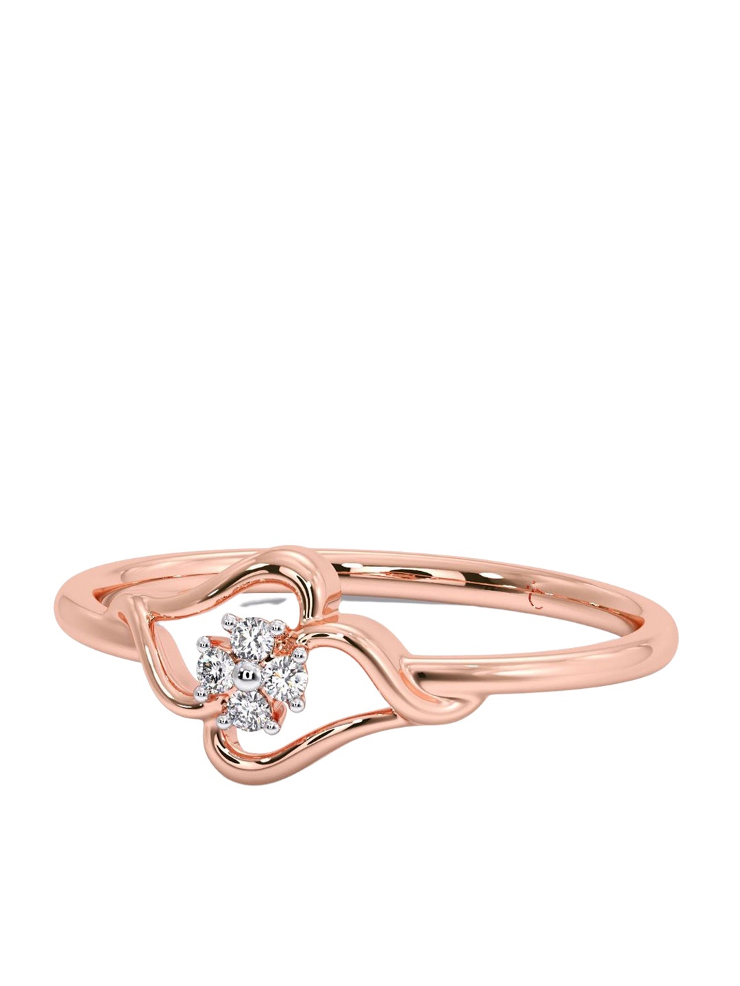 

CANDERE A KALYAN JEWELLERS COMPANY 18KT Rose Gold Diamond Finger Ring