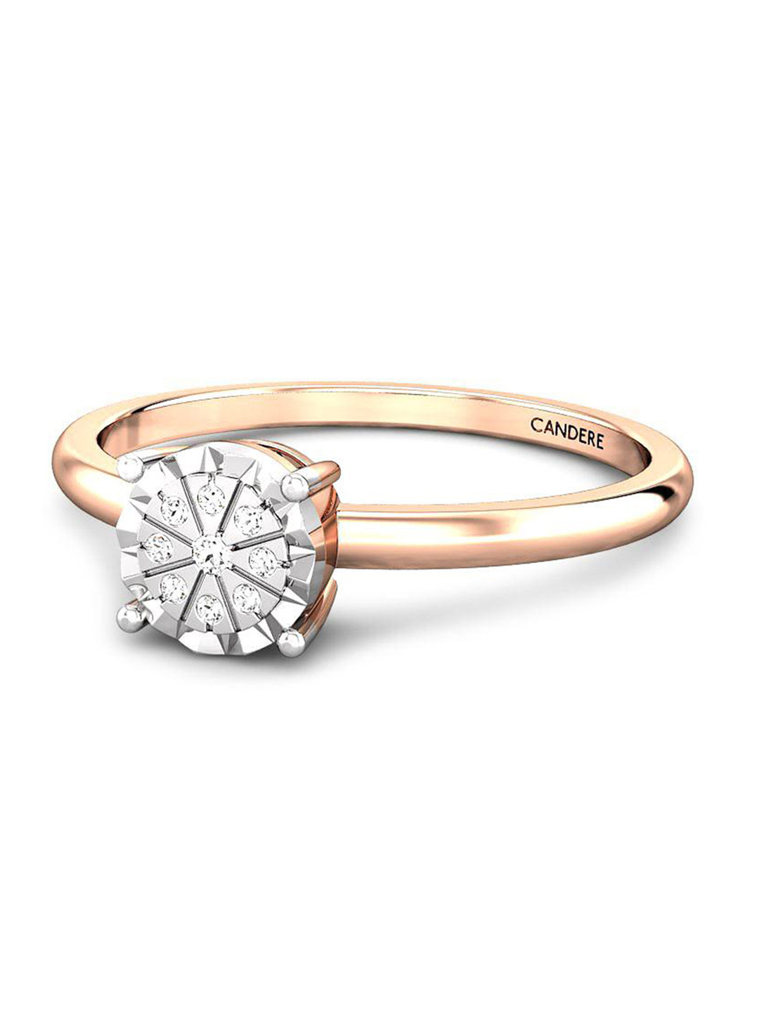 

CANDERE A KALYAN JEWELLERS COMPANY 18KT Rose Gold Diamond Finger Ring- 2.01 g