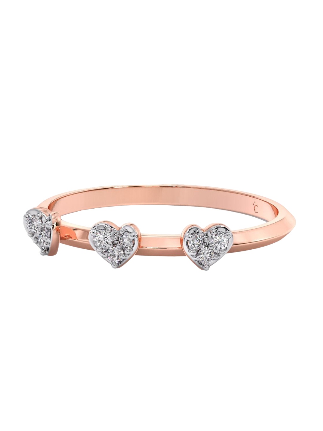 

CANDERE A KALYAN JEWELLERS COMPANY 18KT Rose-Gold Diamond Finger Ring-1.66 g