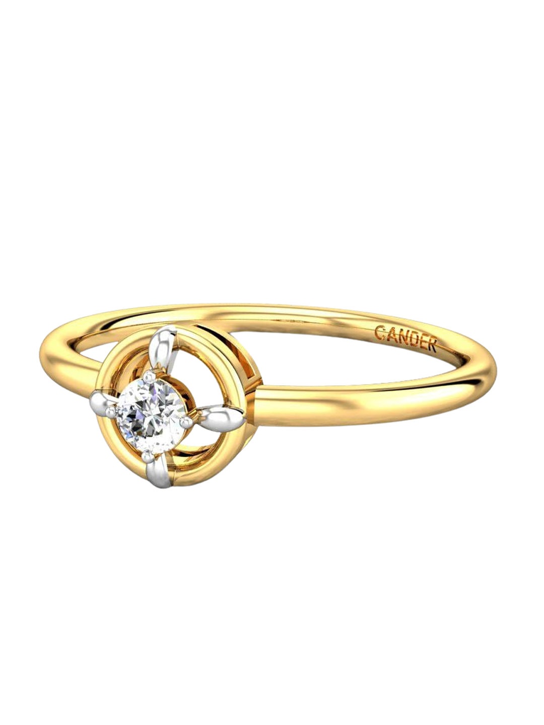 

CANDERE A KALYAN JEWELLERS COMPANY Diamond-Studded 14KT Gold Ring 1.36 g
