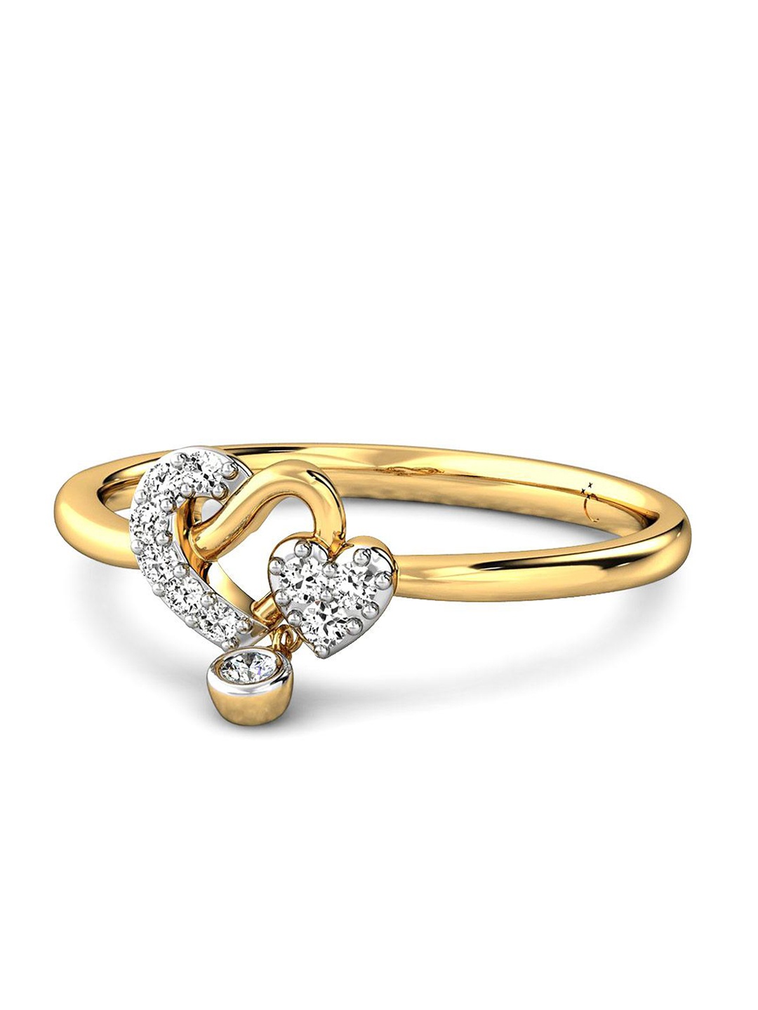 

CANDERE A KALYAN JEWELLERS COMPANY 14KT Gold Diamond Finger Ring 1.54 g, Yellow