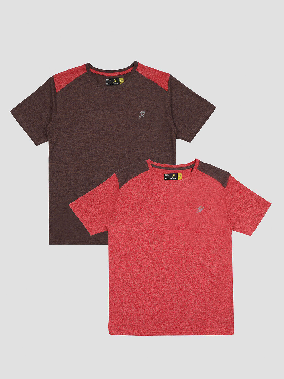 

F&S Pack Of 2 Boys Moisture Wicking T-shirt, Red