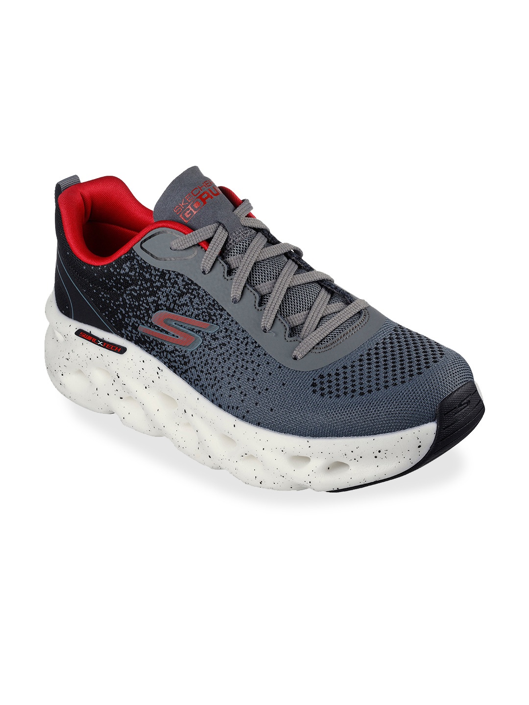

Skechers Men GO RUN SWIRL TECH - MOTION Running Sports Shoes, Grey