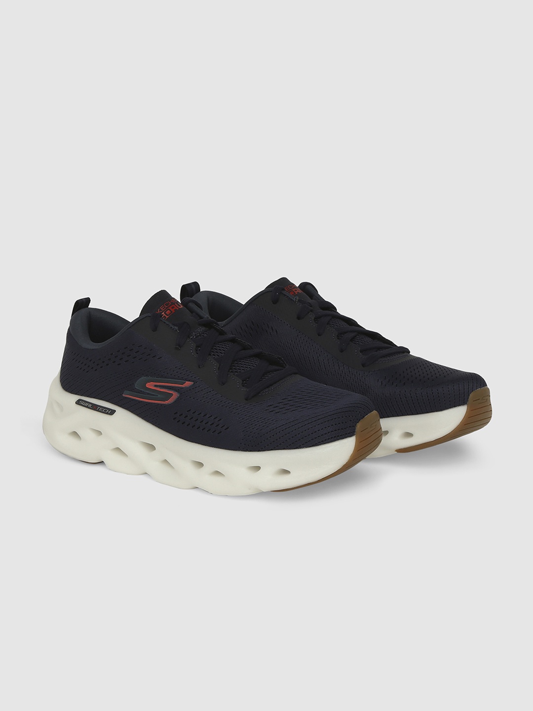 

Skechers Men GO RUN SWIRL TECH Running Sports Shoes, Navy blue
