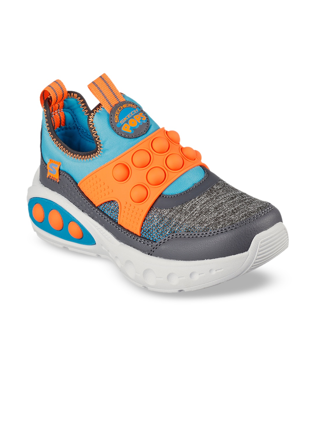 

Skechers Boys SKECH POPS Casual Slip On Sneakers, Charcoal