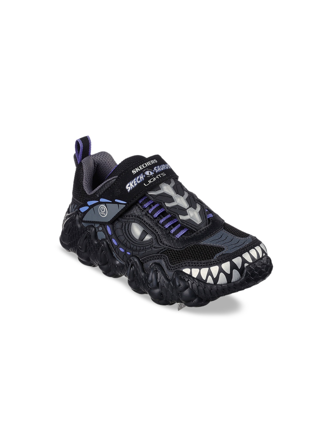 

Skechers Boys SKECH-O-SAURUS LIGHTS-DINO-TR Casual Trekking Shoes, Black