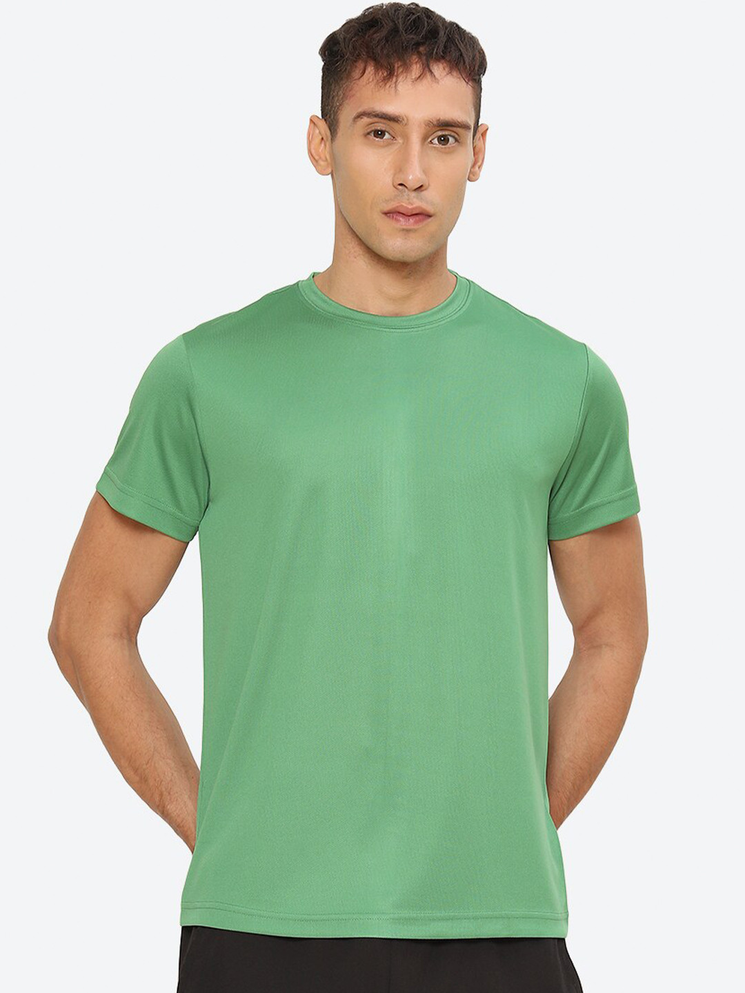 

hummel Round Neck Casual T-shirt, Green