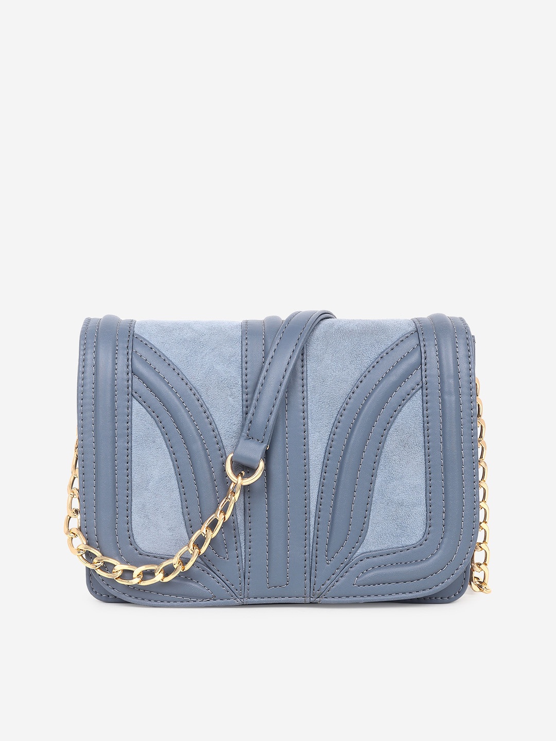 

Black Spade Textured Structured Sling Bag, Blue