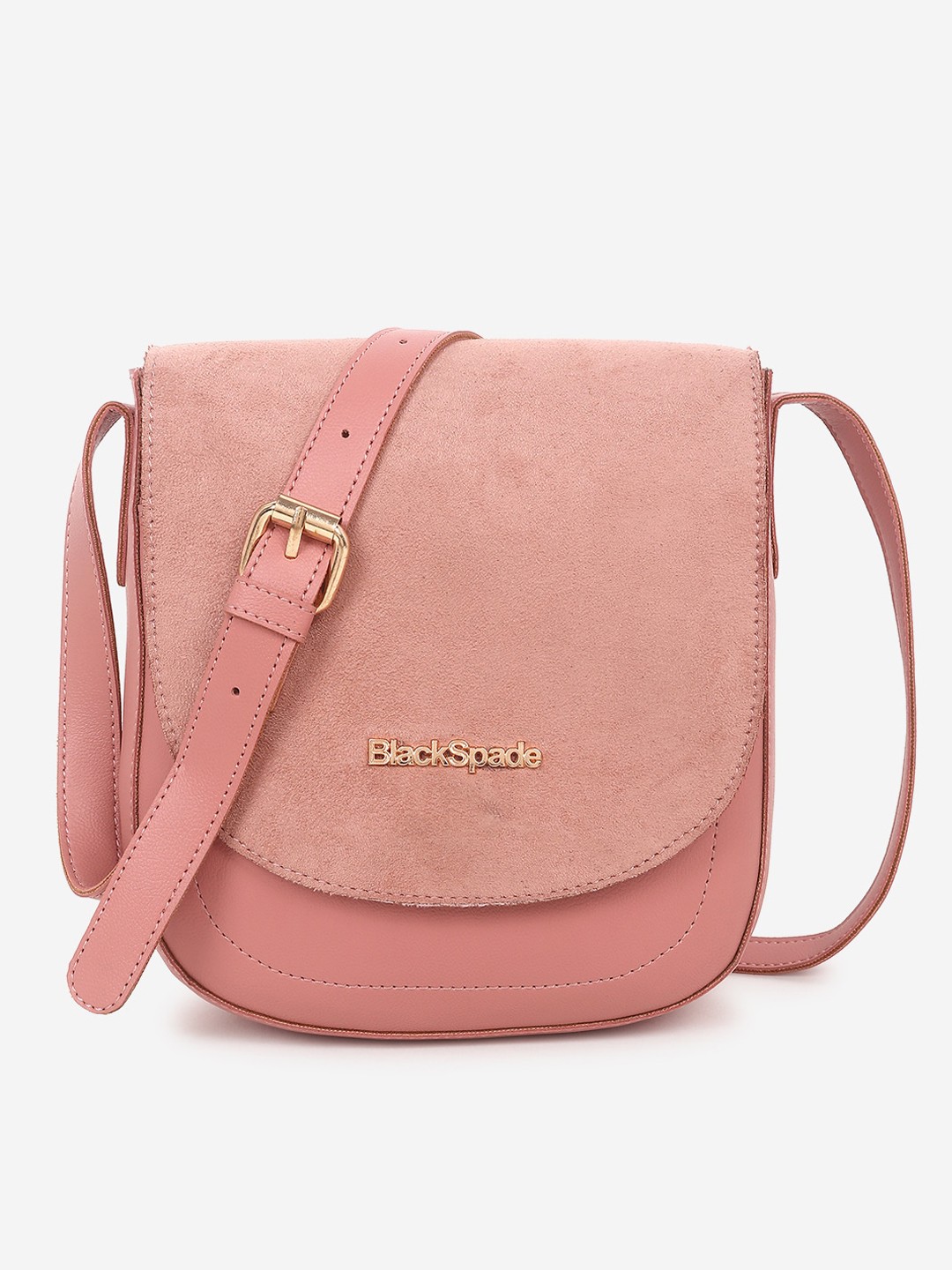 

Black Spade Structured Sling Bag, Pink