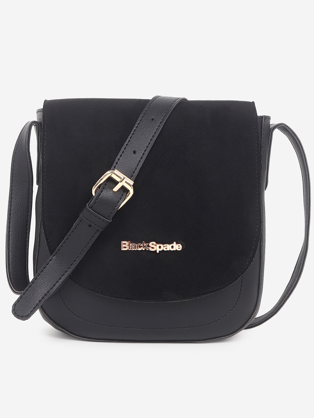 Black Spade Structured Sling Bag