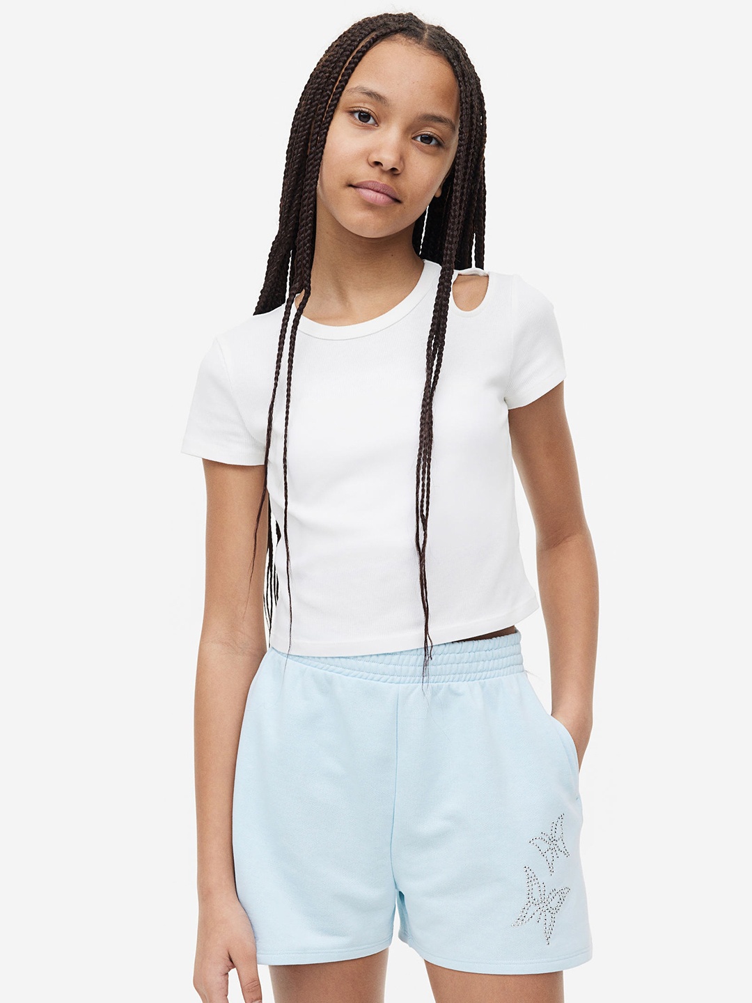 

H&M Girls Sweatshorts, Blue