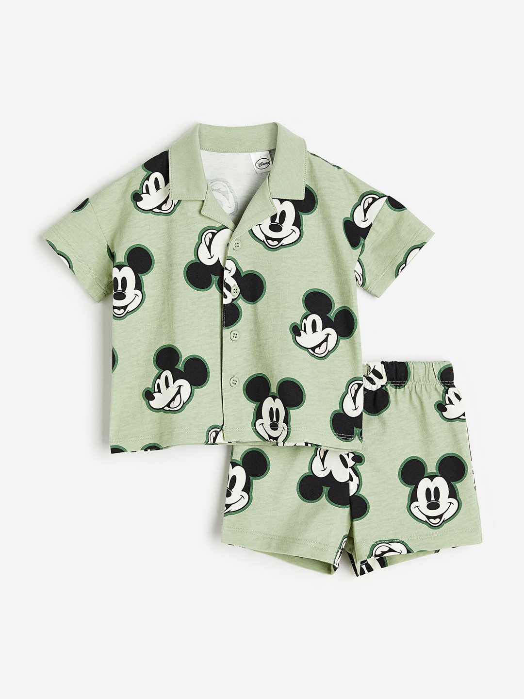 

H&M Boys Mickey Mouse 2-piece Patterned Set, Green