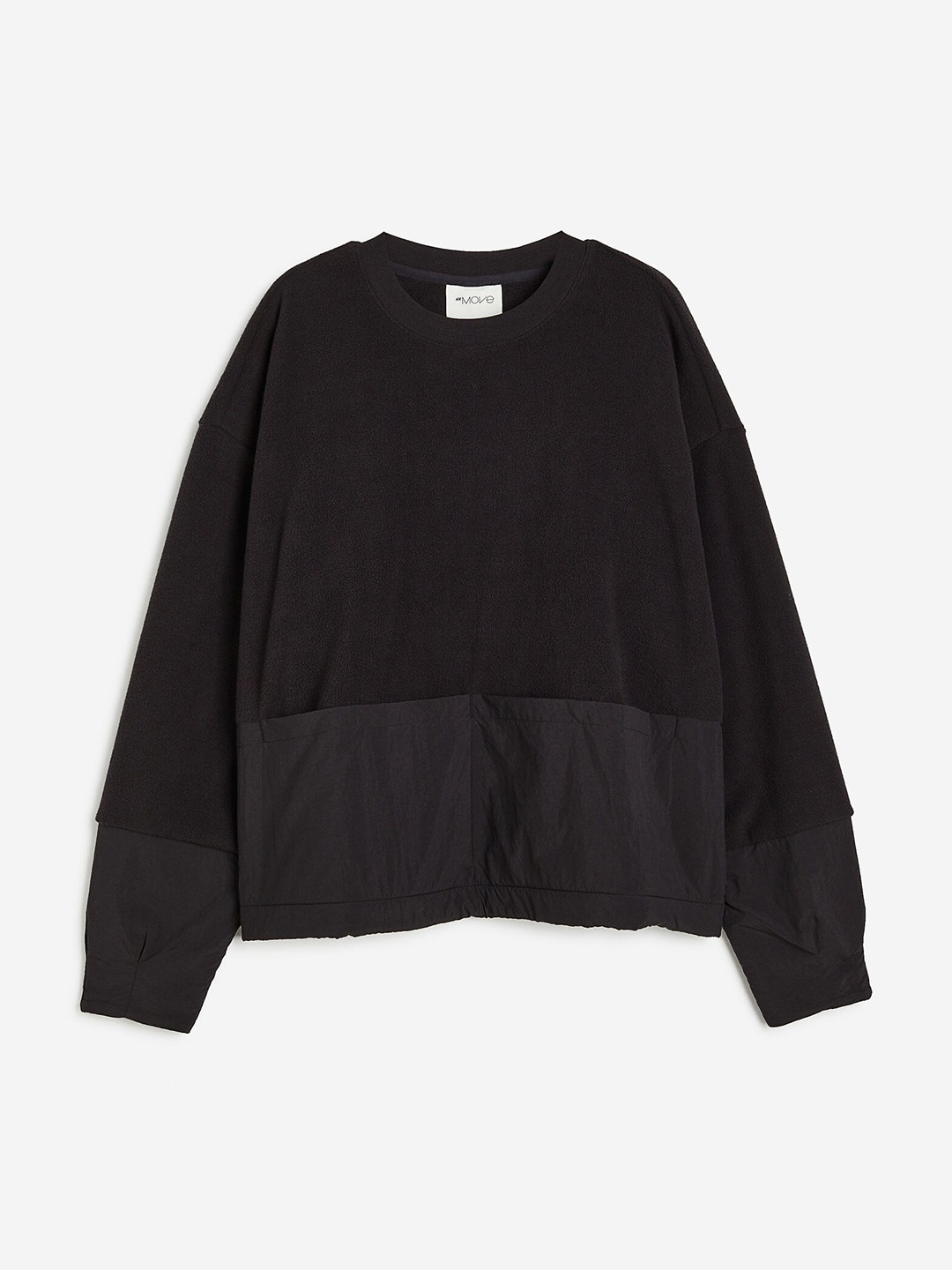 

H&M Women Pocket-Detail Fleece Jumper, Black
