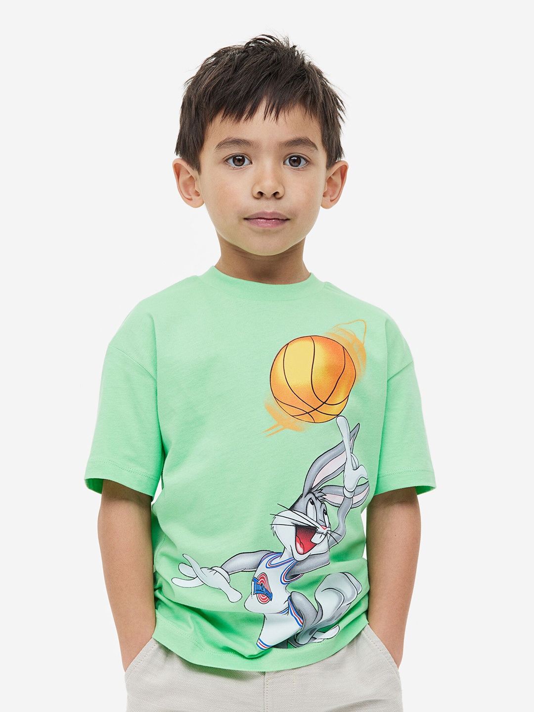 

H&M Boys 2-Pack Oversized T-Shirts, Green