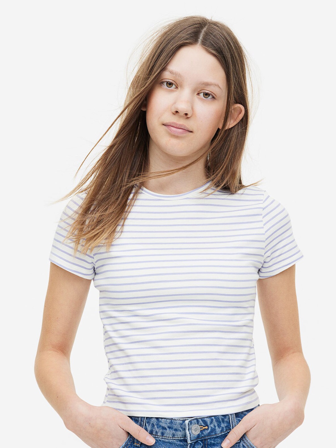 

H&M Girls 2-Pack T-Shirts, White