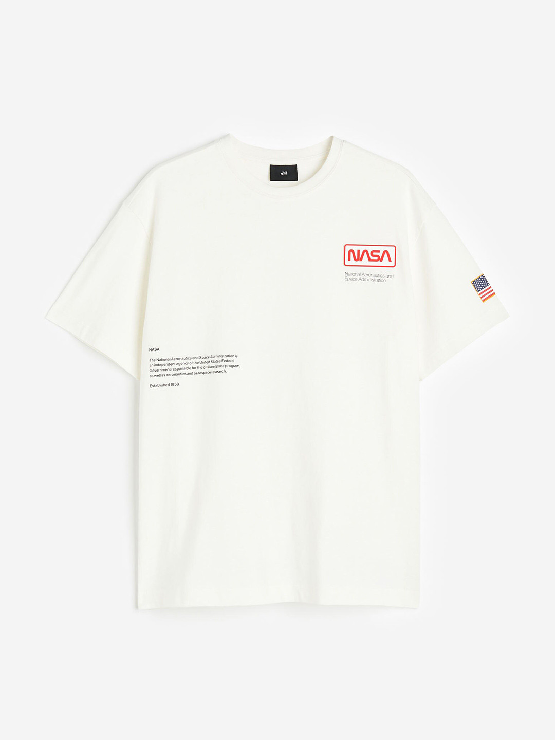 

H&M NASA Relaxed Fit T-shirt, White