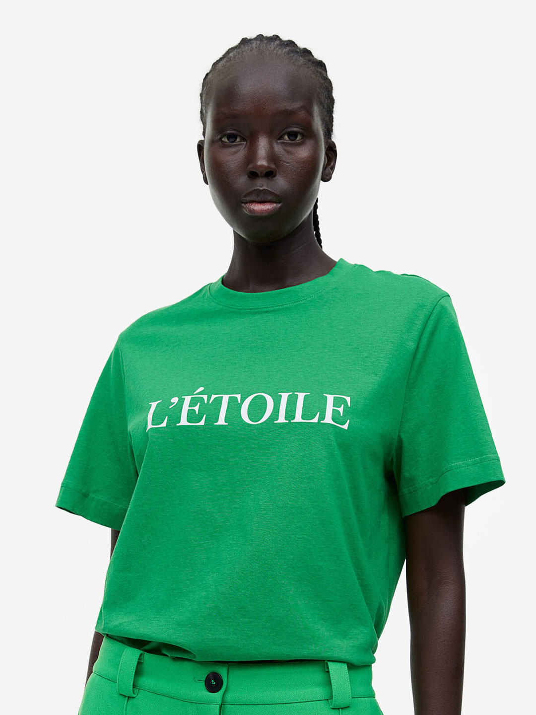 

H&M Women Print-Motif T-Shirt, Green