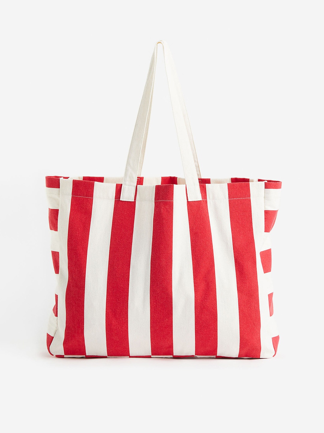 

H&M Printed Canvas Shopper, Red