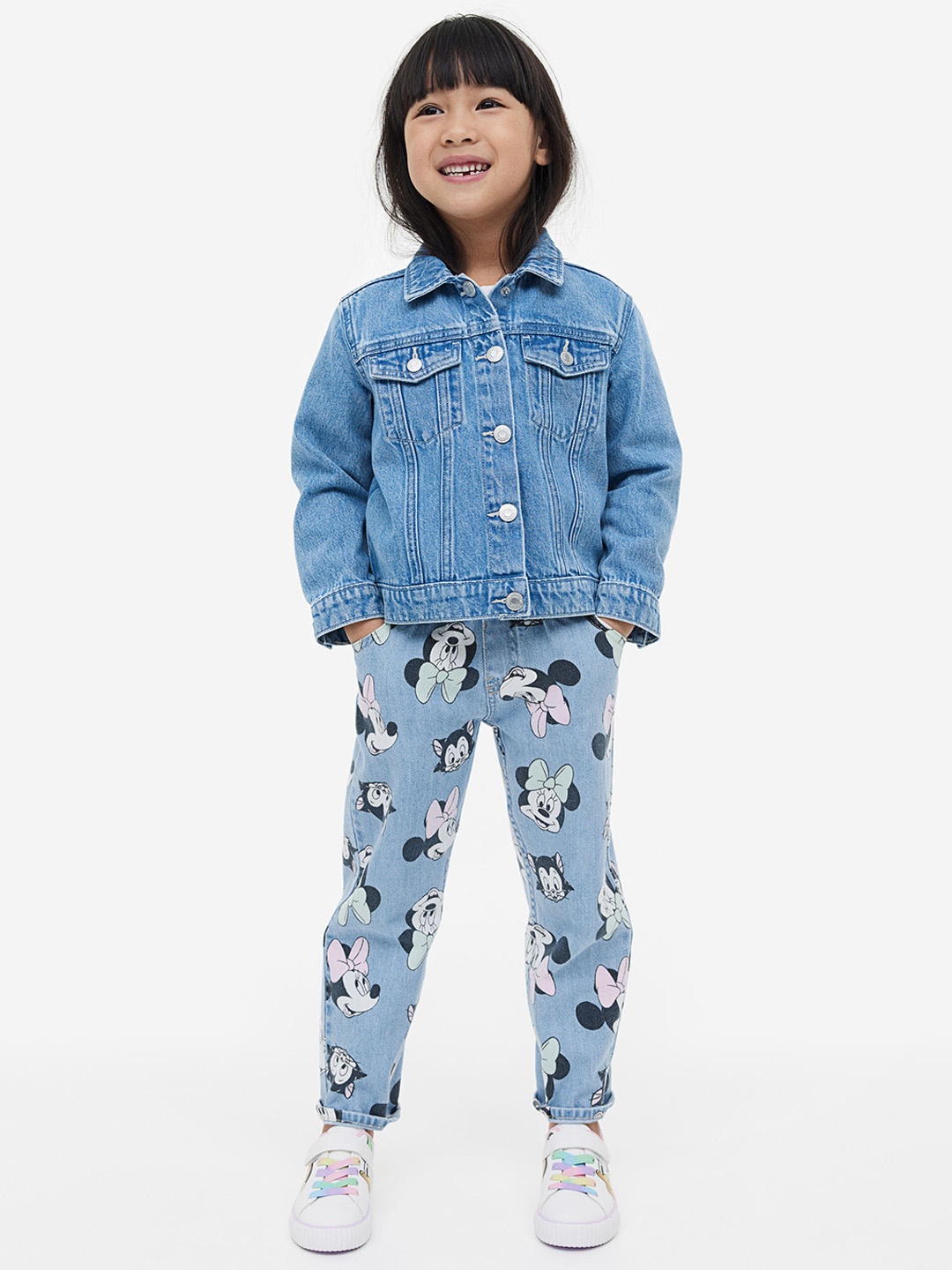 

H&M Girls Minnie Mouse Relaxed Fit Trousers, Blue